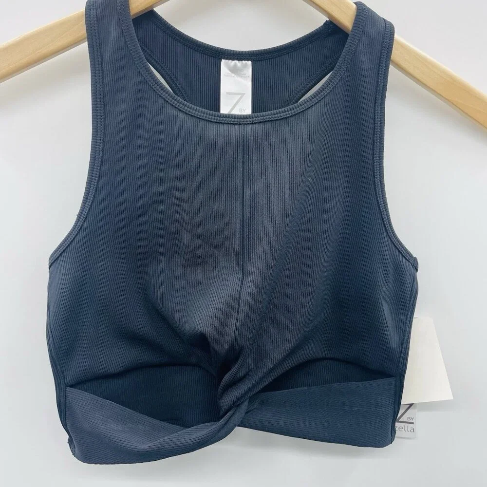 Z by Zella Youth Girls Size Large 10/12 Ribbed Twist Front Racerback Bra 689